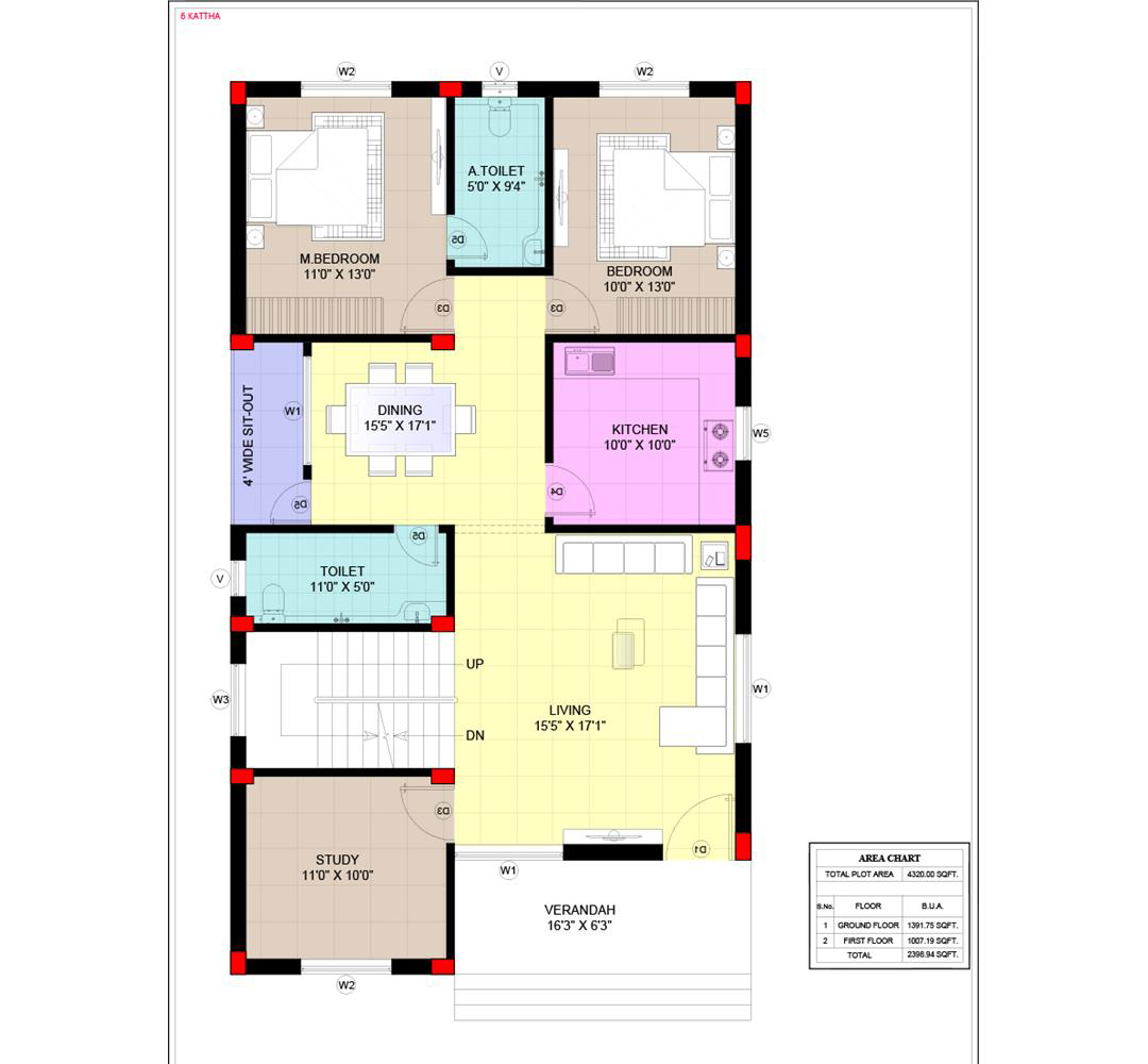 6 KATTHA GROUND FLOOR PLAN